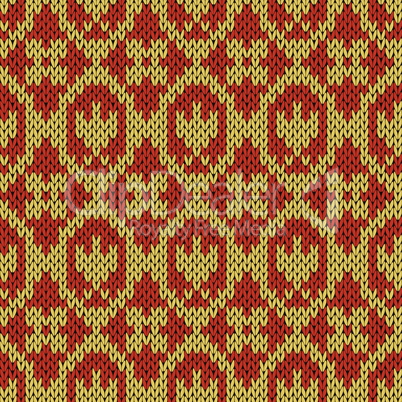 Knitting ornate seamless pattern