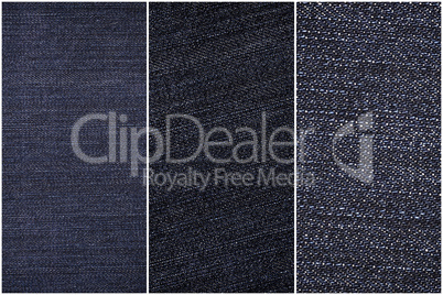 a blue shabby jeans texture close up set