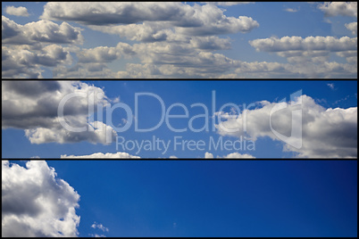 Background With Blue Sky And Clouds set