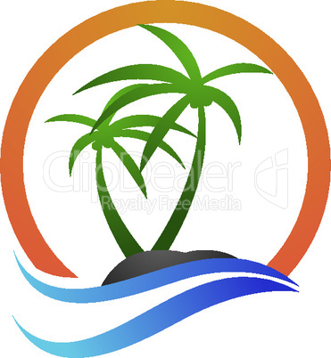 Palm tree Logo Template