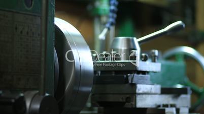 Cutting metal shaft processing on lathe machine