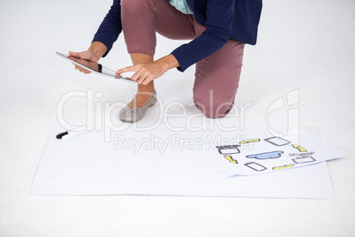 Businesswoman using digital tablet