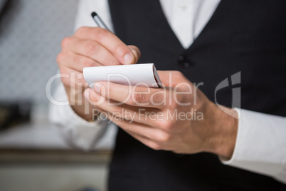 Bartender taking an order