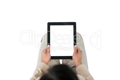 Businesswoman using digital tablet