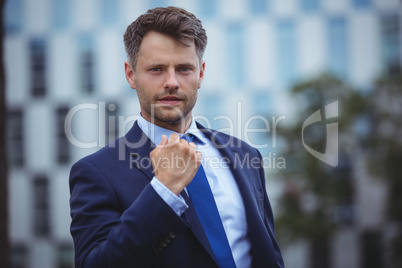 Close-up of businessman