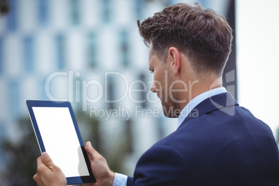 Businessman using mobile phone