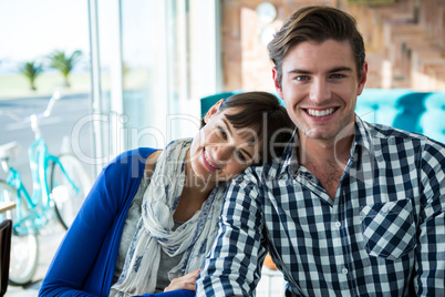 Portrait of romantic couple