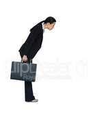 Businesswoman holding a briefcase