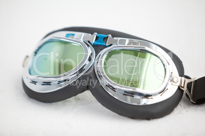 Close-up of aviator goggles