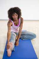 Woman performing yoga