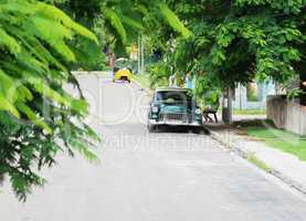 amerikanischer Oldtimer in Havanna auf Kuba