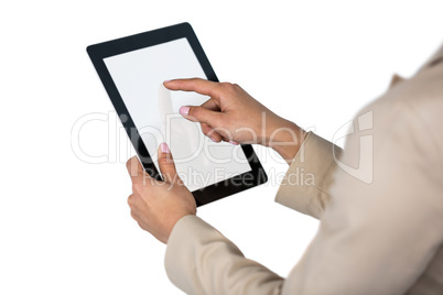 Businesswoman using digital tablet