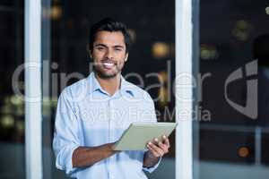 Businessman using digital tablet