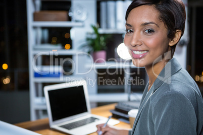 Portrait of happy businesswoman