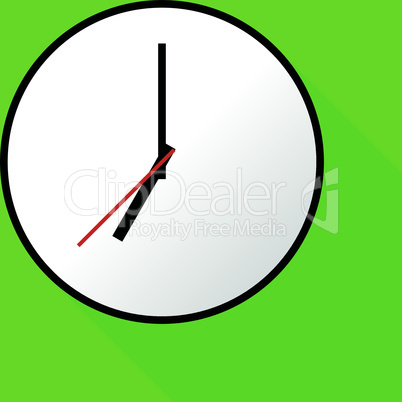 Clock icon, Vector illustration, flat design EPS10