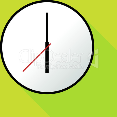 Clock icon, Vector illustration, flat design EPS10