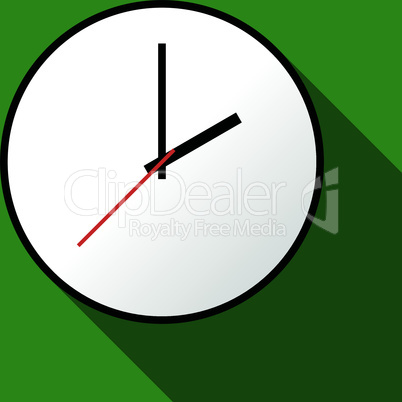 Clock icon, Vector illustration, flat design EPS10