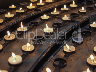 Candle in a church