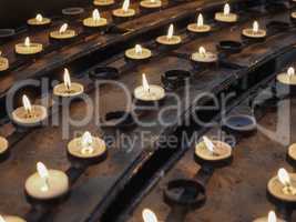 Candle in a church