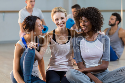 Women sitting on floor