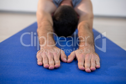 Man performing yoga