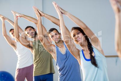 Group of people exercising