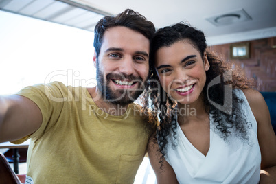 Portrait of romantic couple