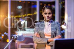 Beautiful businesswoman standing in office