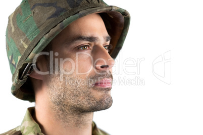 Close-up of confidence soldier