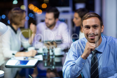 Portrait of businessman in office