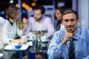 Portrait of businessman in office