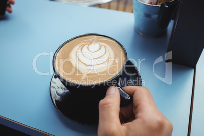 Businessman having a cup of coffee