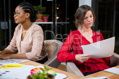 Businesswomen working at their desk
