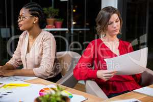 Businesswomen working at their desk