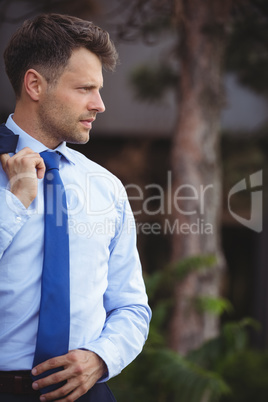 Close-up of businessman