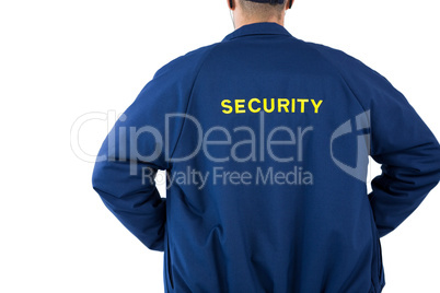 Rear view of security officer