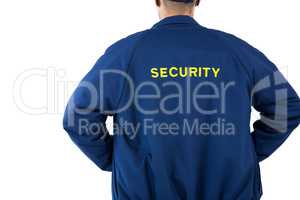 Rear view of security officer