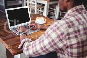 Man using laptop