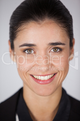 Woman wearing contact lens