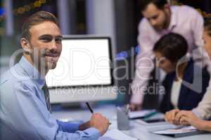 Portrait of businessman in conference room