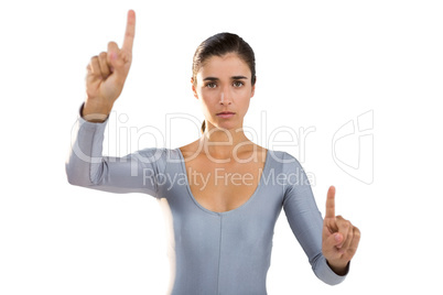 Portrait of woman gesturing