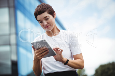 Businesswoman using digital tablet