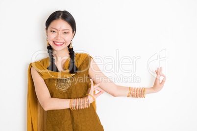 Mixed race Indian woman dancing