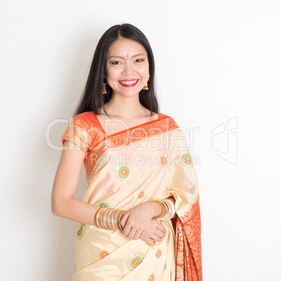 Young woman in Indian sari