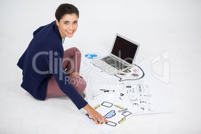 Businesswoman using a laptop