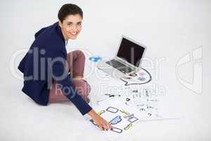 Businesswoman using a laptop