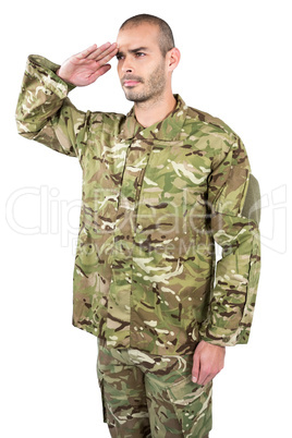 Soldier giving a salute