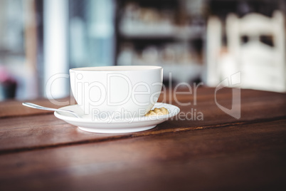 Close-up of coffee cup on a table