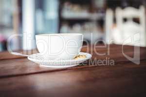 Close-up of coffee cup on a table