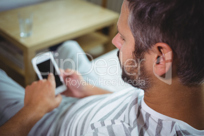 Man checking his mobile phone